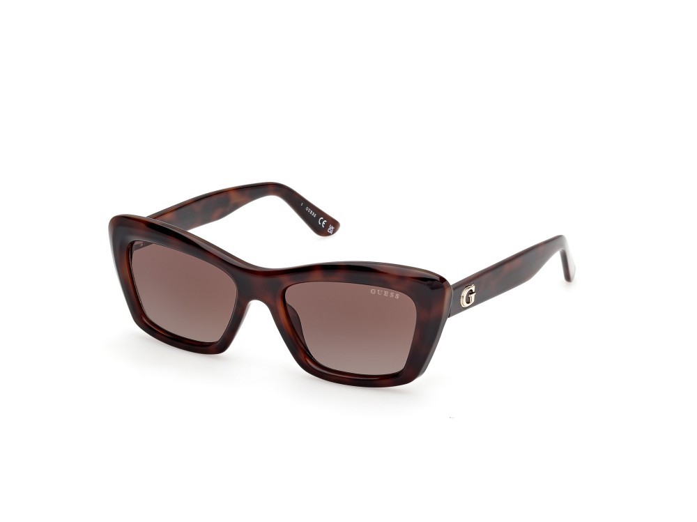 Occhiali da sole Guess GU00195 (52F) colore avana scura  forma rettangolare lenti marrone sfumato
