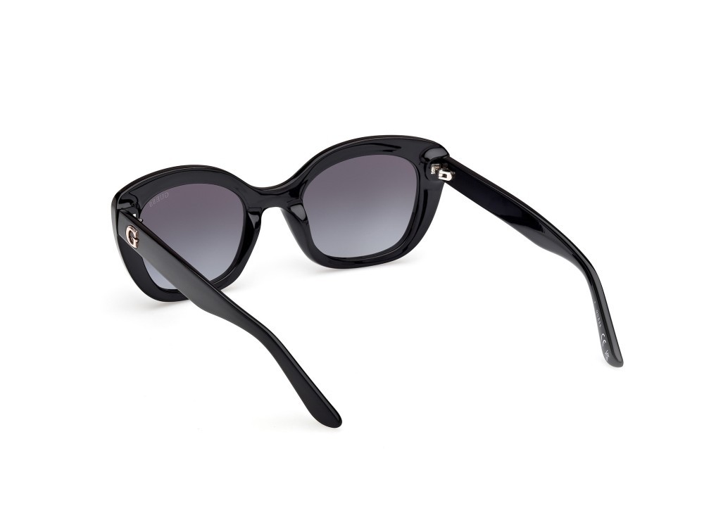 Occhiali da sole Guess GU00196 (01B) colore nero lucido forma quadrato lenti fumo grad.
