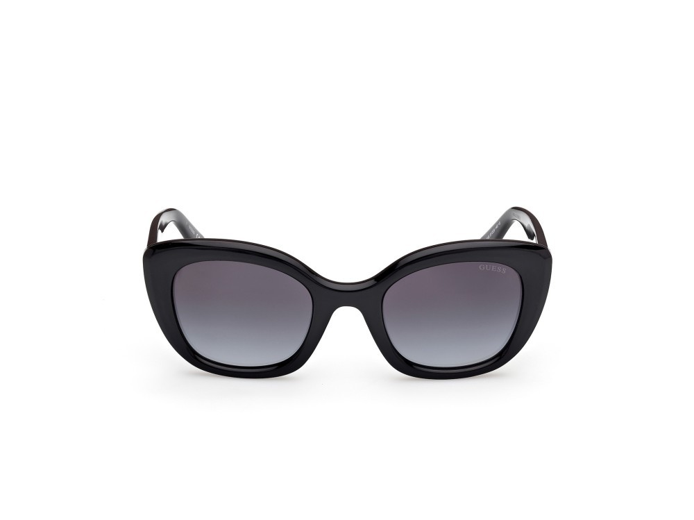 Occhiali da sole Guess GU00196 (01B) colore nero lucido forma quadrato lenti fumo grad.