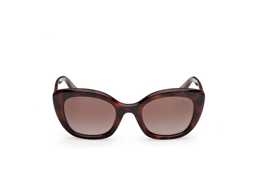 Occhiali da sole Guess GU00196 (52F) colore avana scura forma quadrato lenti marrone sfumato