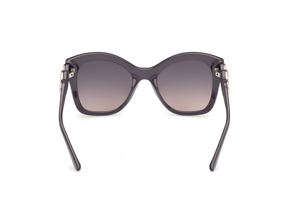 Occhiali da sole Guess GU00197 (20B) colore grigio lucido forma farfalla lenti fumo grad.