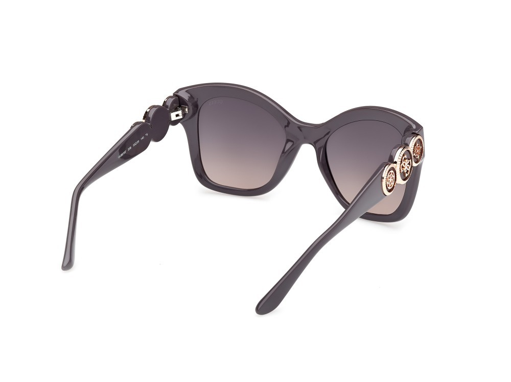 Occhiali da sole Guess GU00197 (20B) colore grigio lucido forma farfalla lenti fumo grad.