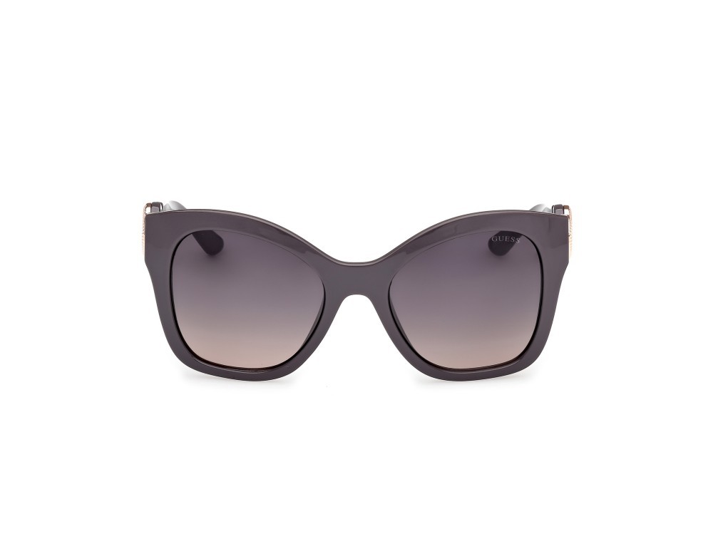 Occhiali da sole Guess GU00197 (20B) colore grigio lucido forma farfalla lenti fumo grad.