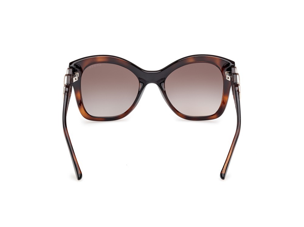 Occhiali da sole Guess GU00197 (52F) colore avana scura forma farfalla lenti marrone sfumato