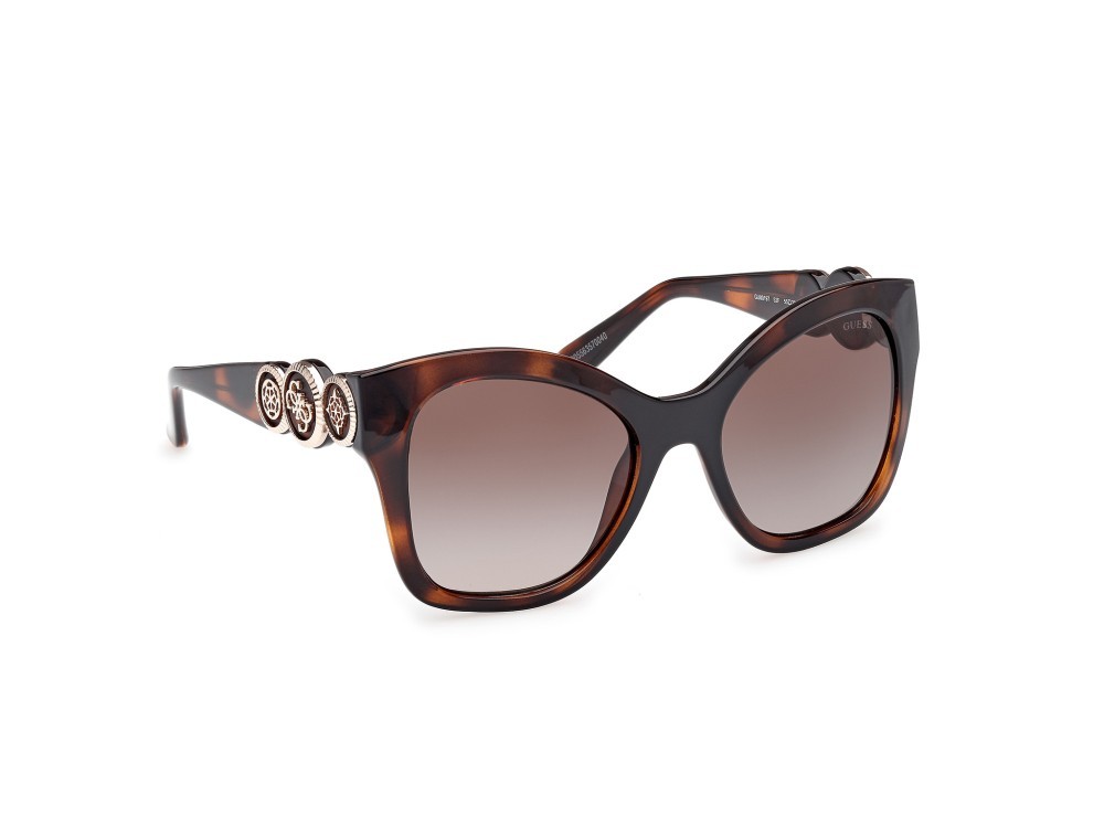 Occhiali da sole Guess GU00197 (52F) colore avana scura forma farfalla lenti marrone sfumato