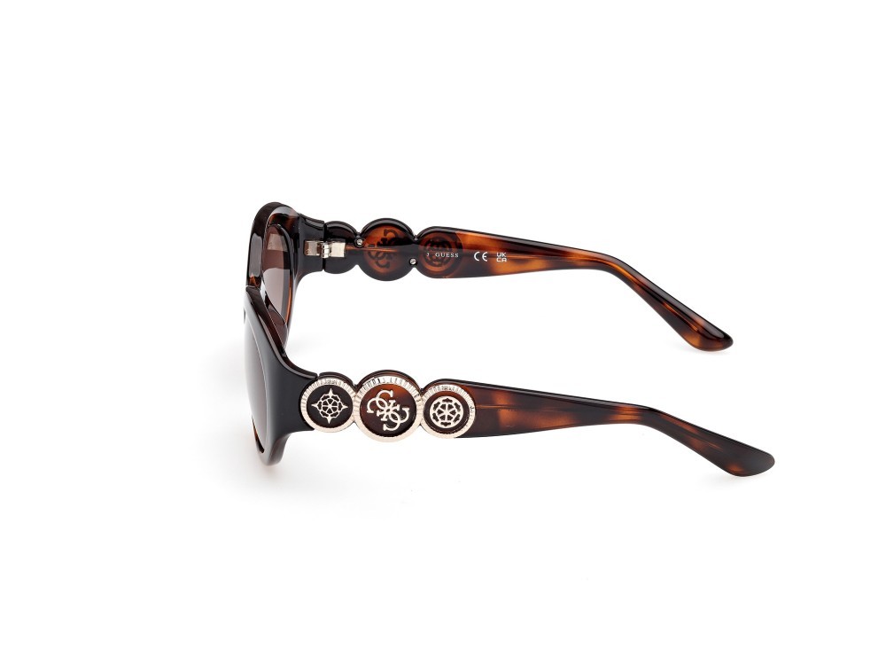 Occhiali da sole Guess GU00198-H (52F) colore avana scura  forma ovale lenti marrone sfumato