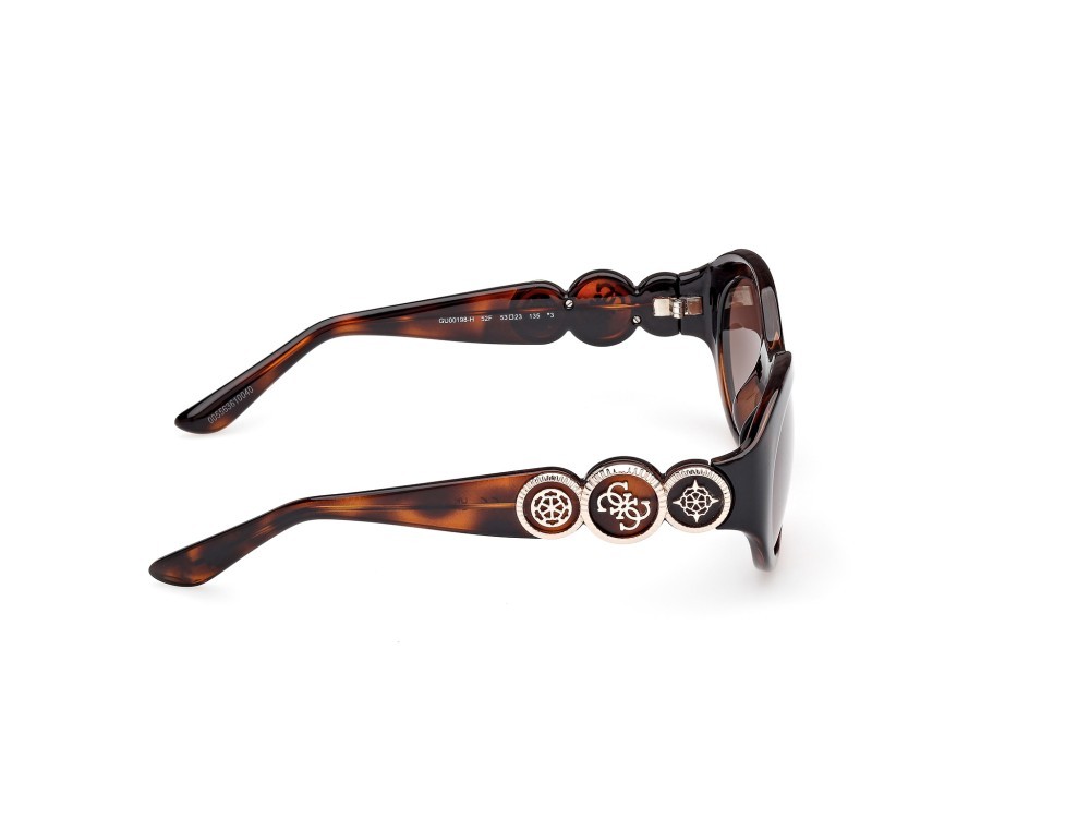 Occhiali da sole Guess GU00198-H (52F) colore avana scura  forma ovale lenti marrone sfumato