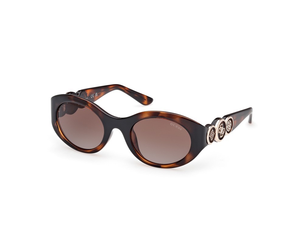 Occhiali da sole Guess GU00198-H (52F) colore avana scura  forma ovale lenti marrone sfumato