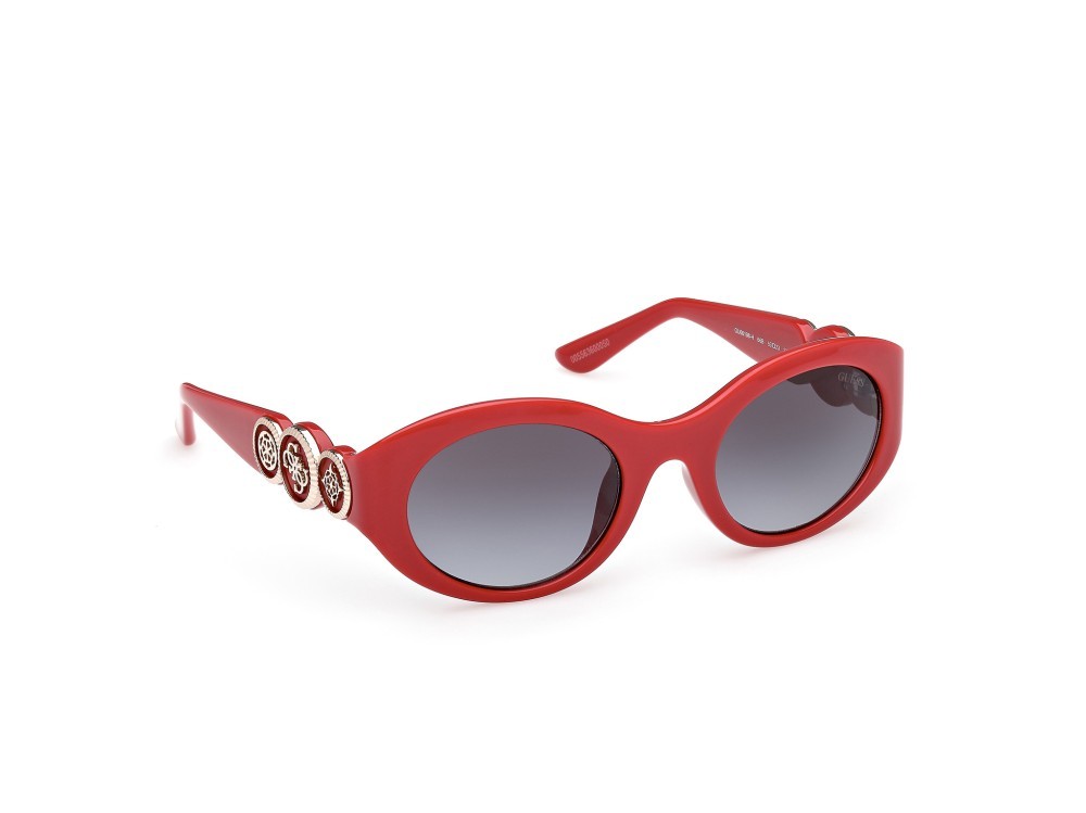 Occhiali da sole Guess GU00198-H (66B) colore rosso/monocolore forma ovale lenti fumo grad.
