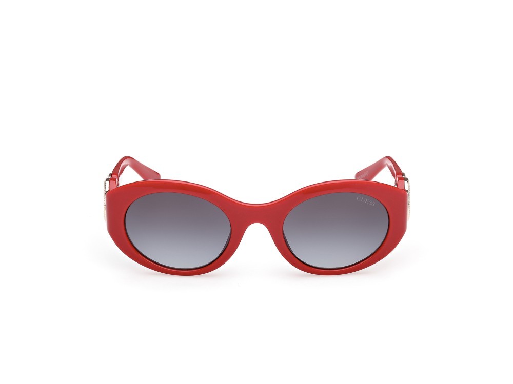 Occhiali da sole Guess GU00198-H (66B) colore rosso/monocolore forma ovale lenti fumo grad.