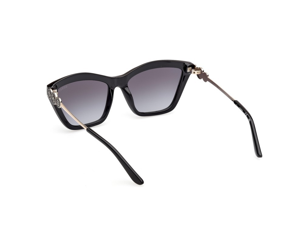 Occhiali da sole Guess GU00199 (01B) colore nero lucido forma rettangolare lenti fumo grad.