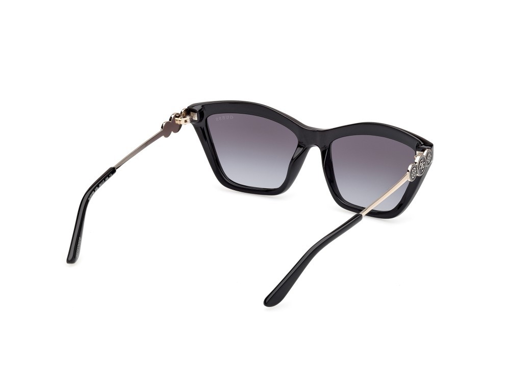 Occhiali da sole Guess GU00199 (01B) colore nero lucido forma rettangolare lenti fumo grad.