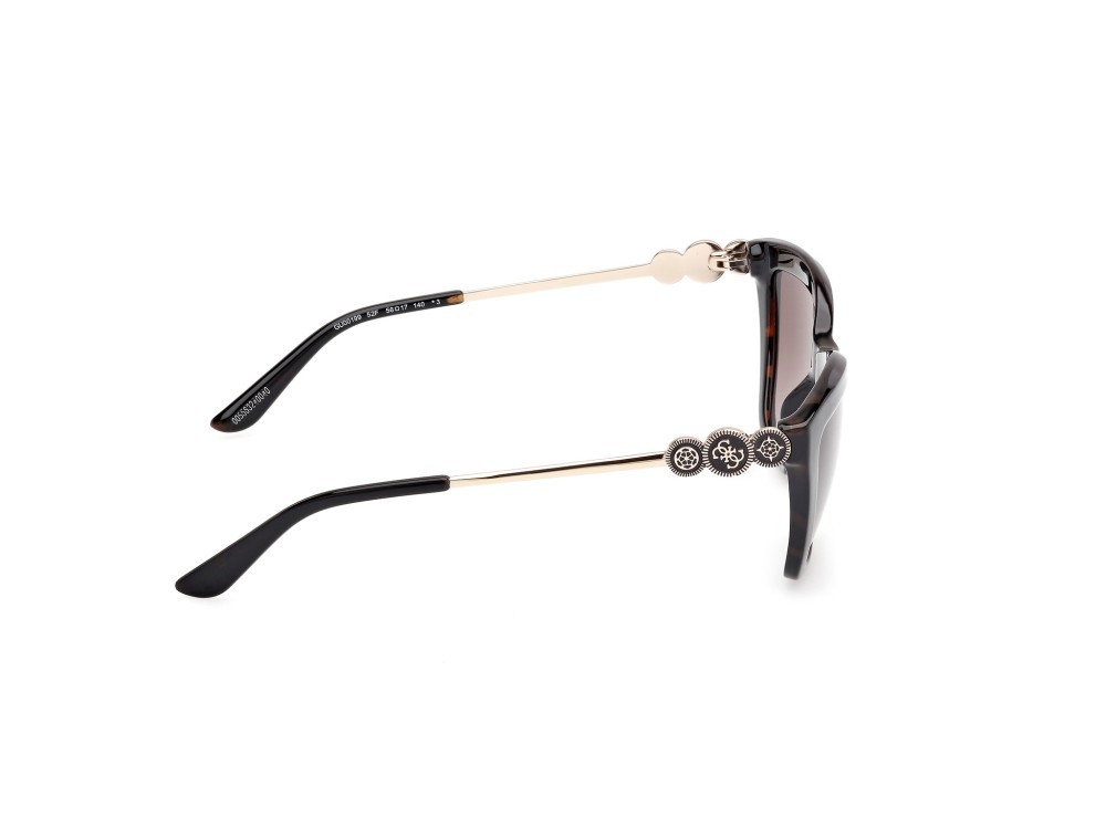 Occhiali da sole Guess GU00199 (52F) colore avana scura forma rettangolare lenti marrone sfumato