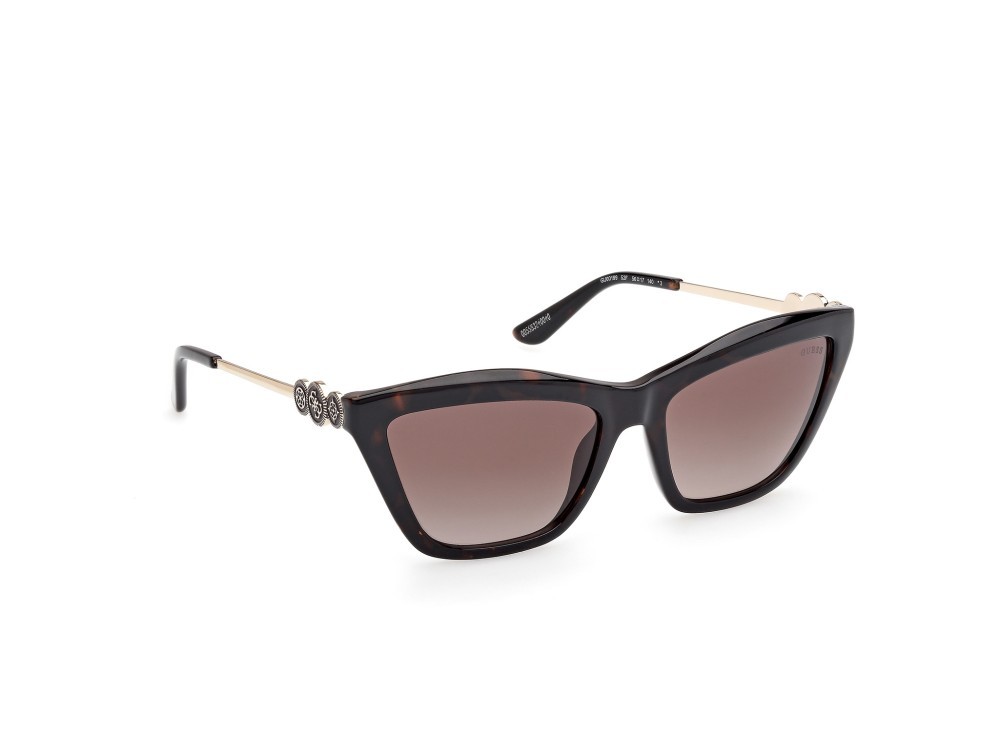 Occhiali da sole Guess GU00199 (52F) colore avana scura forma rettangolare lenti marrone sfumato