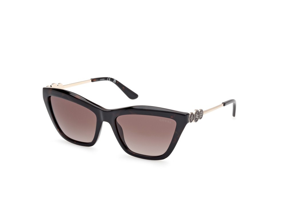 Occhiali da sole Guess GU00199 (52F) colore avana scura forma rettangolare lenti marrone sfumato