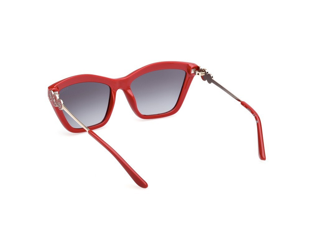 Occhiali da sole Guess GU00199 (66B) colore rosso/monocolore forma rettangolare lenti fumo grad.