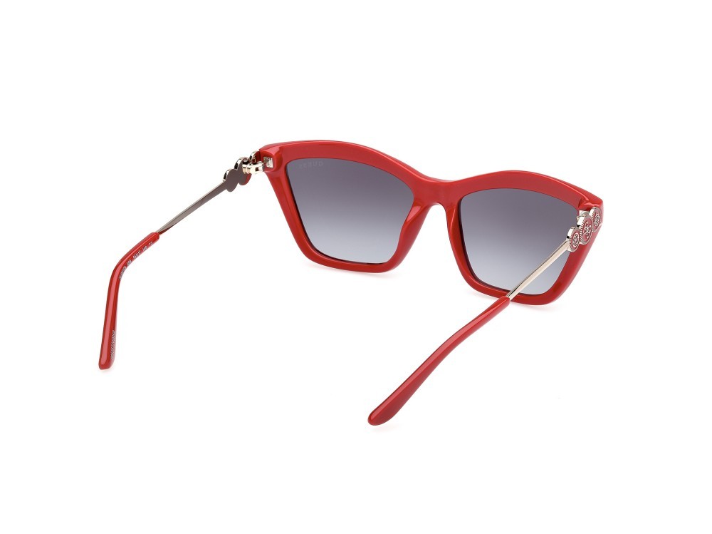 Occhiali da sole Guess GU00199 (66B) colore rosso/monocolore forma rettangolare lenti fumo grad.