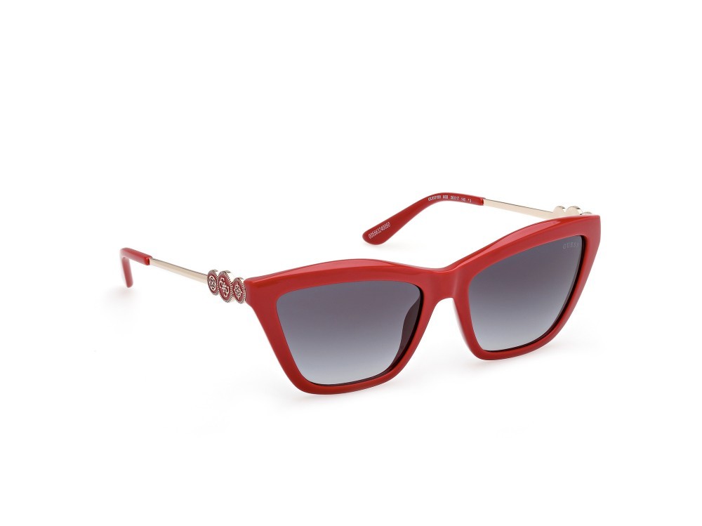 Occhiali da sole Guess GU00199 (66B) colore rosso/monocolore forma rettangolare lenti fumo grad.