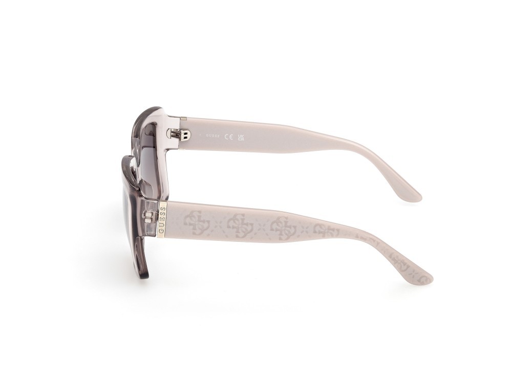 Occhiali da sole Guess GU00200 (20B) colore grigio lucido - grigio/perlato forma quadrato lenti fumo grad.