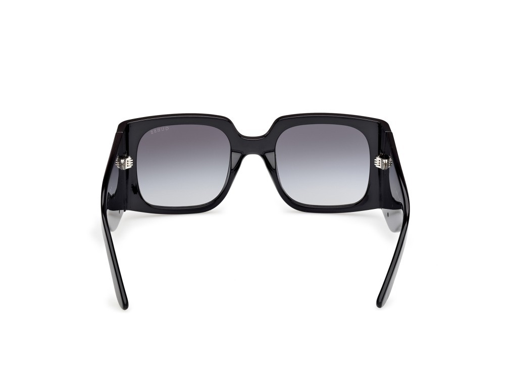 Occhiali da sole Guess GU00201-H (01B) colore nero lucido forma quadrato lenti fumo grad.