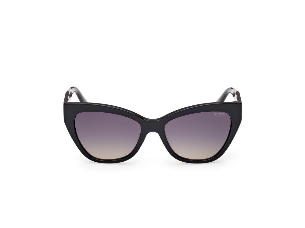 Occhiali da sole Guess GU00204 (01B) colore nero lucido forma farfalla lenti fumo grad.