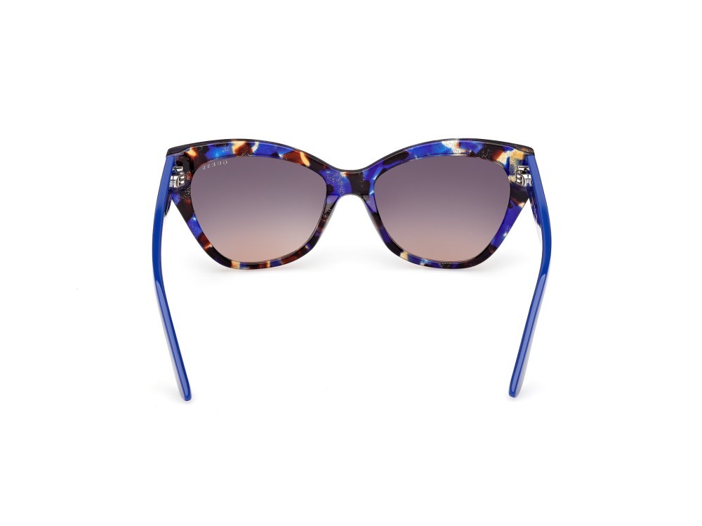 Occhiali da sole Guess GU00204 (92F) colore blu/avana - blu lucido forma farfalla lenti marrone sfumato