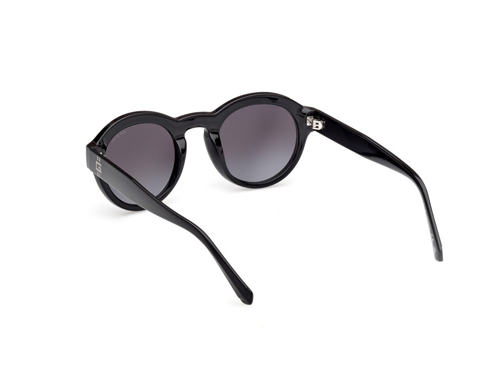 Occhiali da sole Guess GU00205 (01B) colore nero lucido forma rotondo lenti fumo grad.