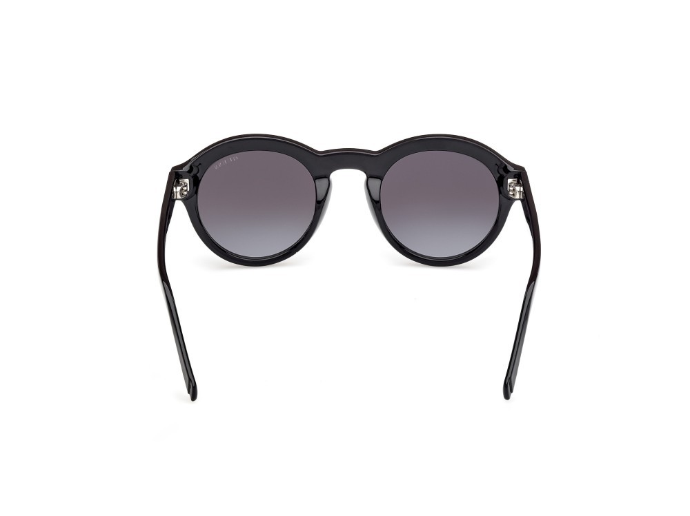Occhiali da sole Guess GU00205 (01B) colore nero lucido forma rotondo lenti fumo grad.