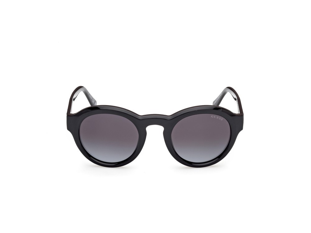 Occhiali da sole Guess GU00205 (01B) colore nero lucido forma rotondo lenti fumo grad.