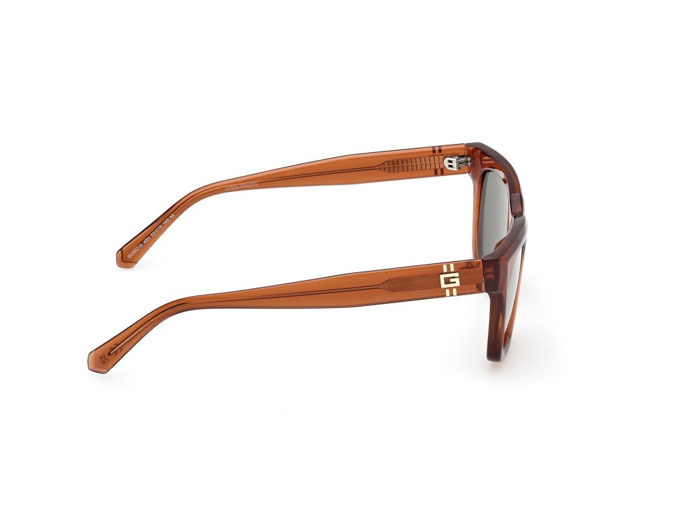 Sonnenbrillen Guess GU00206 (48N) farbe marrone scuro lucido form quadratisch gläser verde