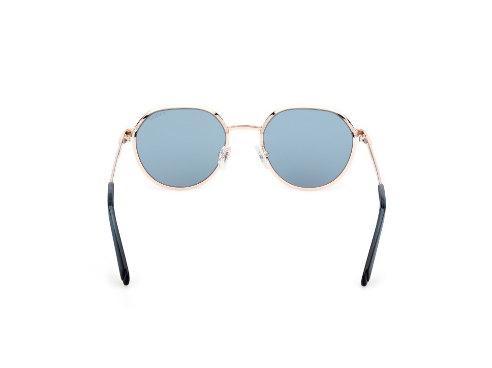Occhiali da sole Guess GU00207 (32V) colore oro pallido lucido forma rotondo lenti blu