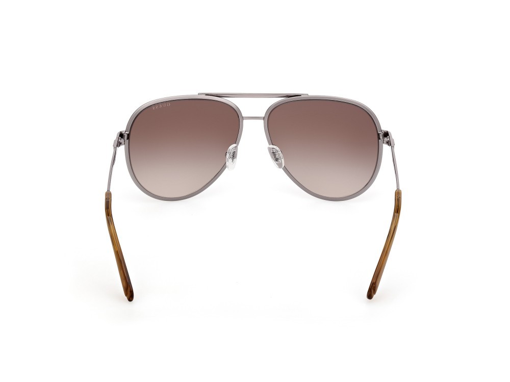Occhiali da sole Guess GU00209 (09F) colore antracite satinato forma aviator lenti marrone sfumato