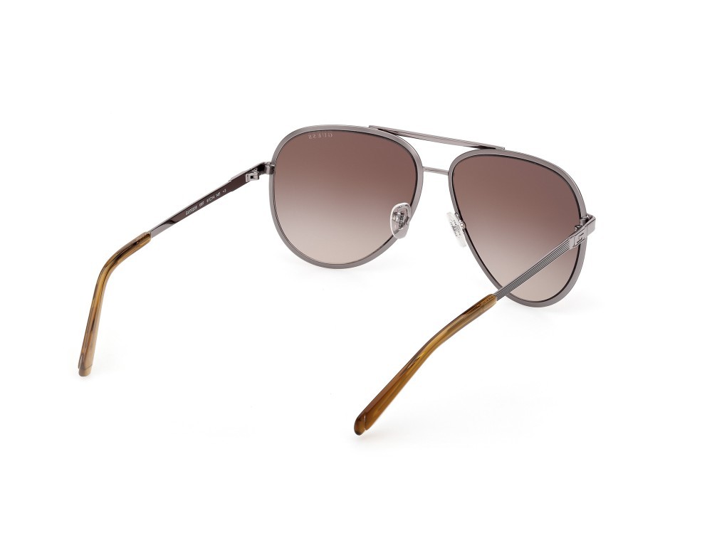 Occhiali da sole Guess GU00209 (09F) colore antracite satinato forma aviator lenti marrone sfumato