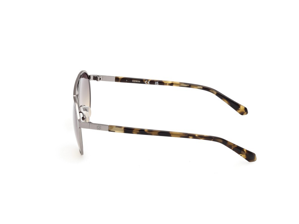 Occhiali da sole Guess GU00211 (09B) colore antracite satinato  forma rotondo lenti fumo grad.