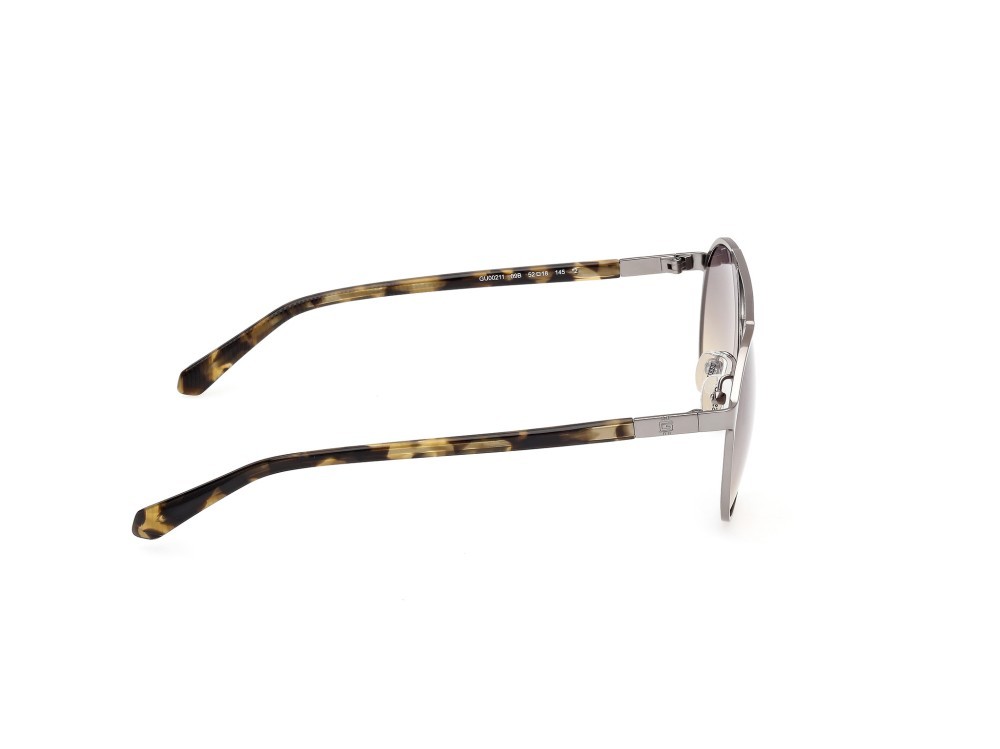 Occhiali da sole Guess GU00211 (09B) colore antracite satinato  forma rotondo lenti fumo grad.