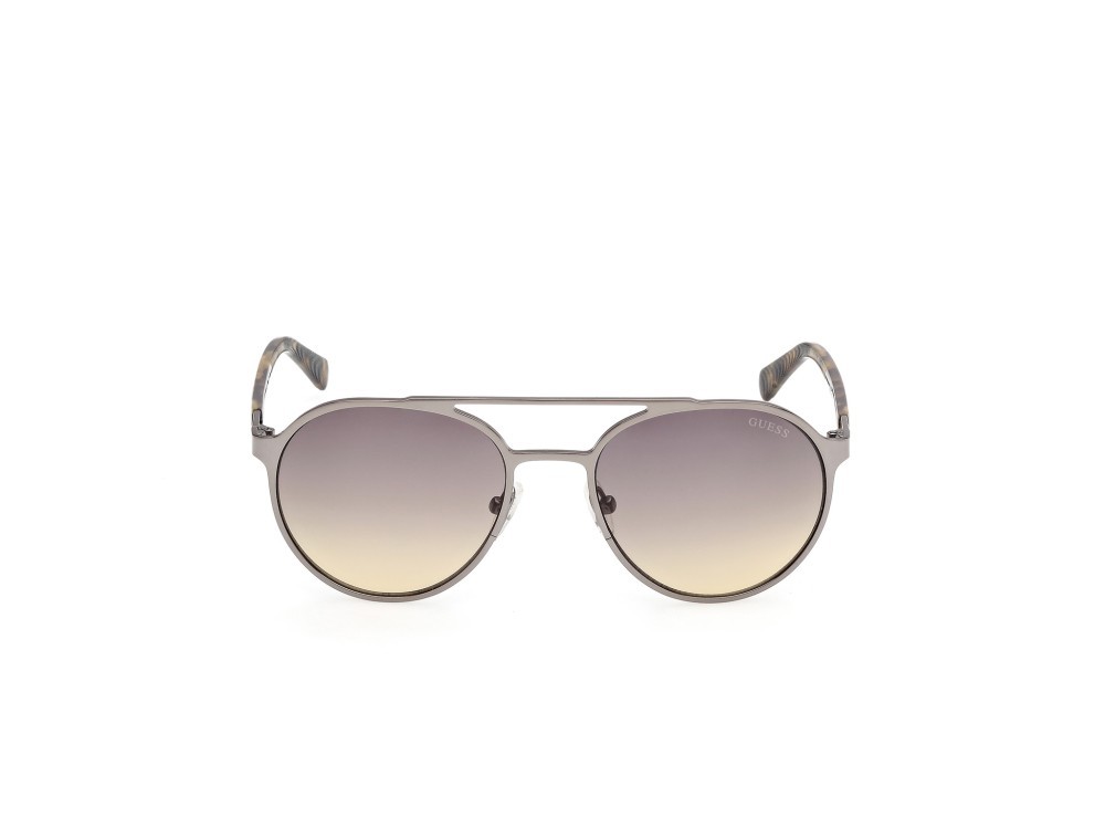 Occhiali da sole Guess GU00211 (09B) colore antracite satinato  forma rotondo lenti fumo grad.