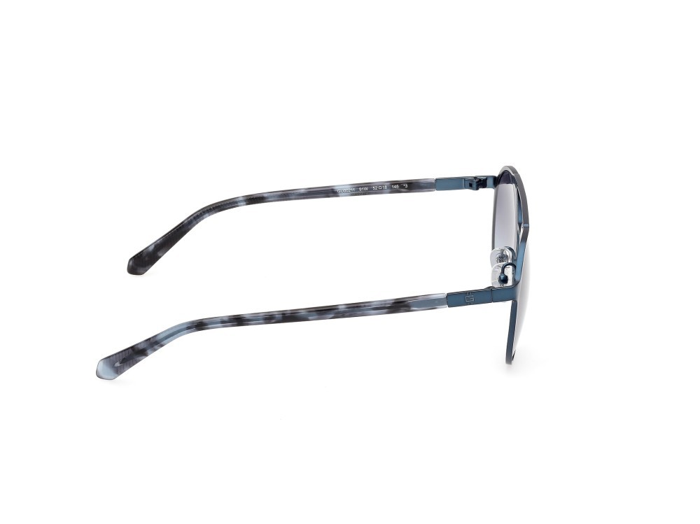 Sonnenbrillen Guess GU00211 (91W) farbe blu opaco form rund gläser blu sfumato