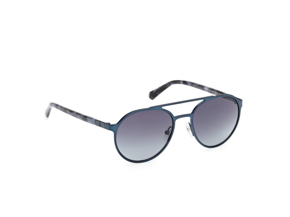 Sonnenbrillen Guess GU00211 (91W) farbe blu opaco form rund gläser blu sfumato