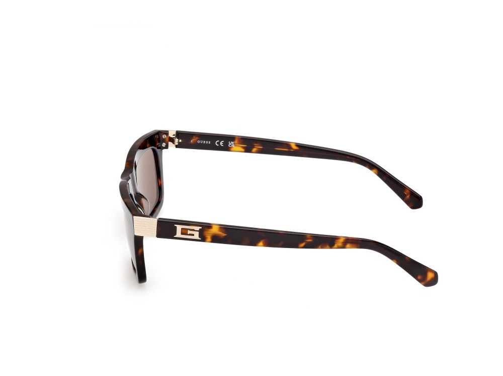 Occhiali da sole Guess GU00212 (52E) colore avana scura  forma rettangolare lenti marrone