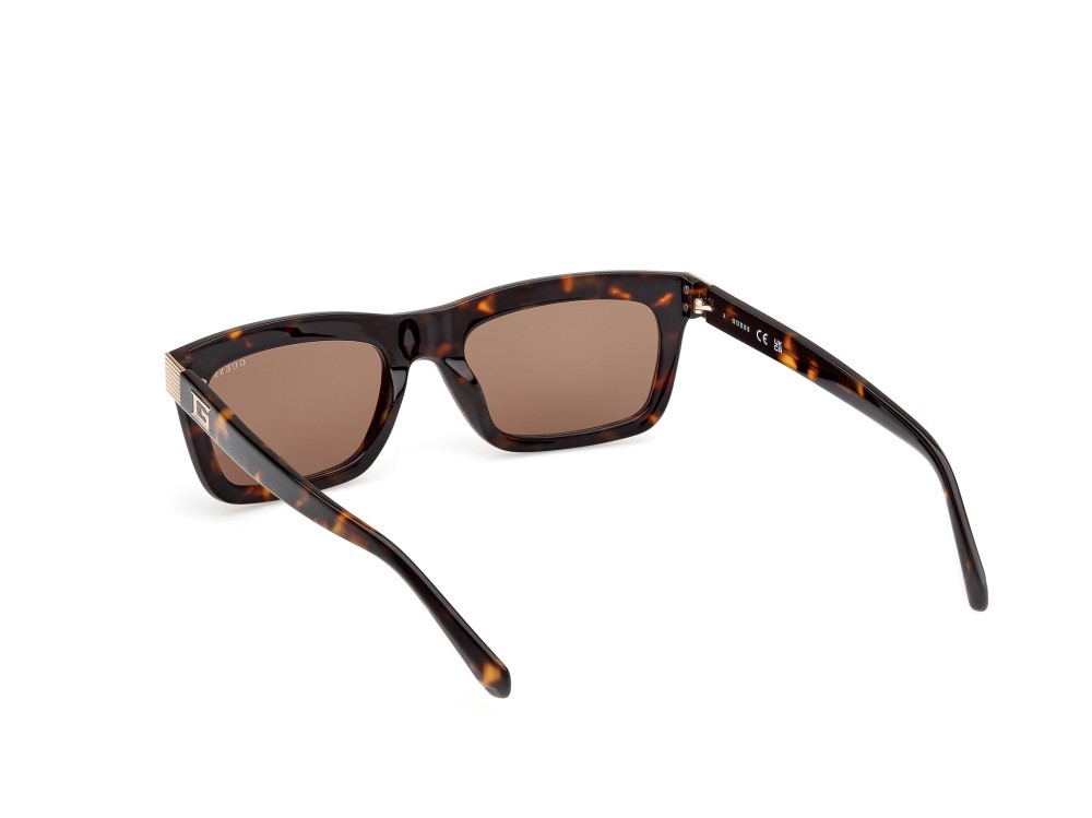 Occhiali da sole Guess GU00212 (52E) colore avana scura  forma rettangolare lenti marrone