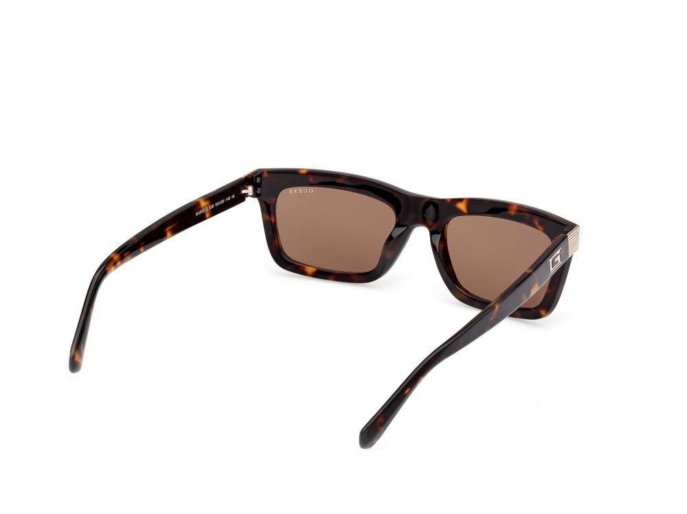 Occhiali da sole Guess GU00212 (52E) colore avana scura  forma rettangolare lenti marrone