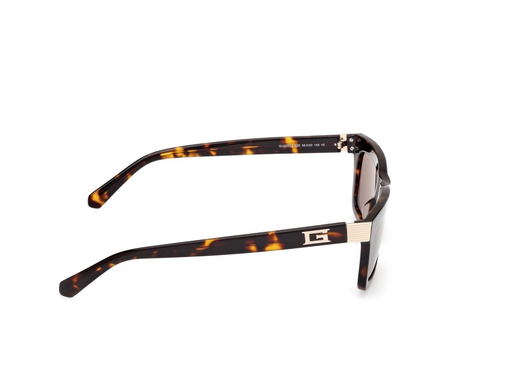 Occhiali da sole Guess GU00212 (52E) colore avana scura  forma rettangolare lenti marrone