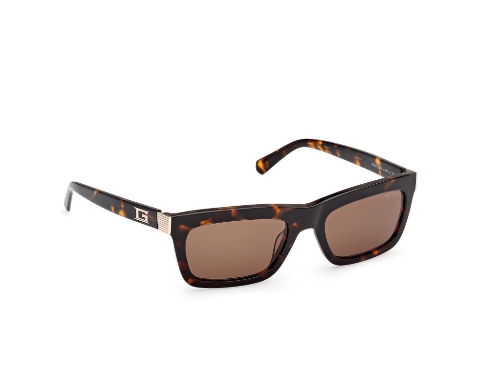 Occhiali da sole Guess GU00212 (52E) colore avana scura  forma rettangolare lenti marrone