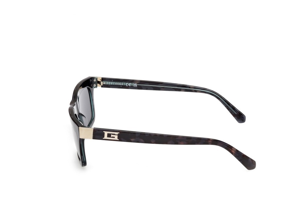 Occhiali da sole Guess GU00212 (98V) colore verde scuro/avana forma rettangolare lenti grigio