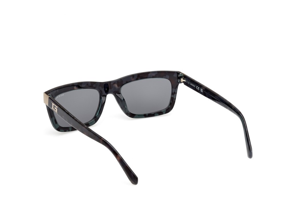 Occhiali da sole Guess GU00212 (98V) colore verde scuro/avana forma rettangolare lenti grigio