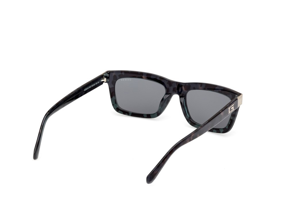 Occhiali da sole Guess GU00212 (98V) colore verde scuro/avana forma rettangolare lenti grigio