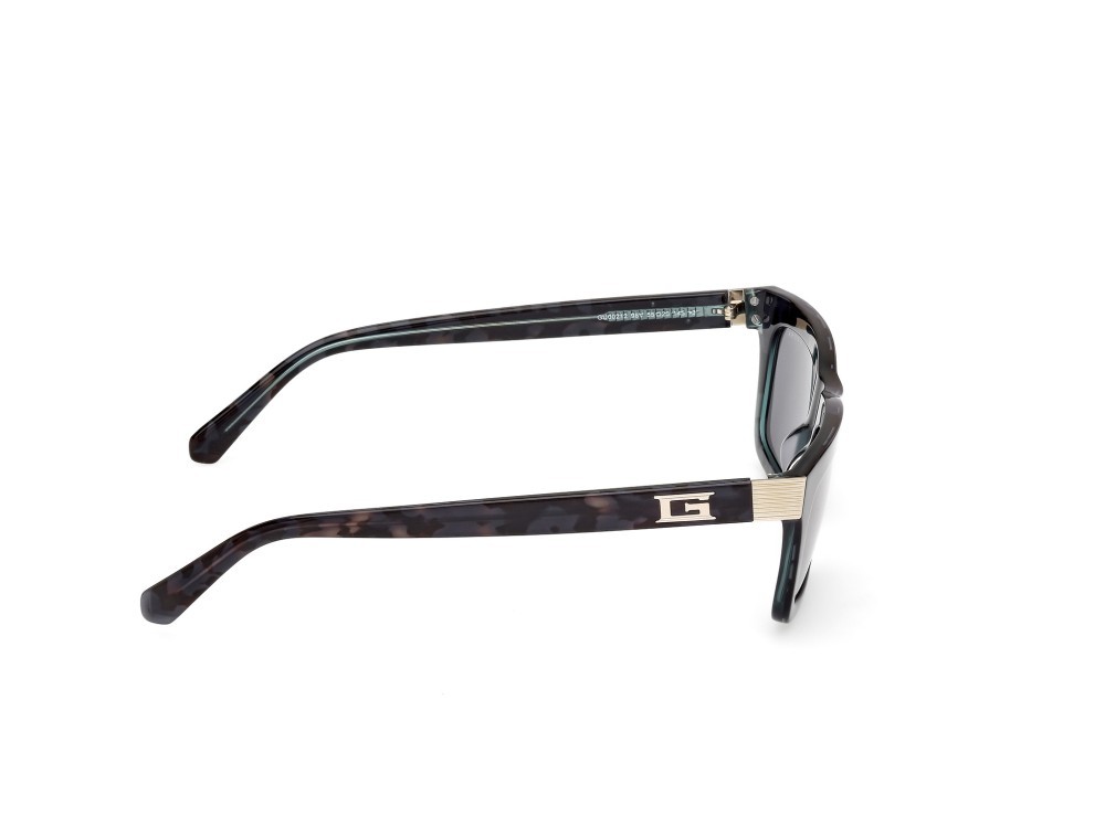 Occhiali da sole Guess GU00212 (98V) colore verde scuro/avana forma rettangolare lenti grigio
