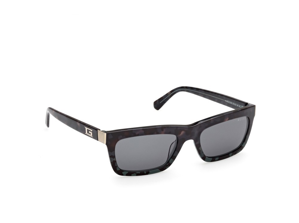 Occhiali da sole Guess GU00212 (98V) colore verde scuro/avana forma rettangolare lenti grigio