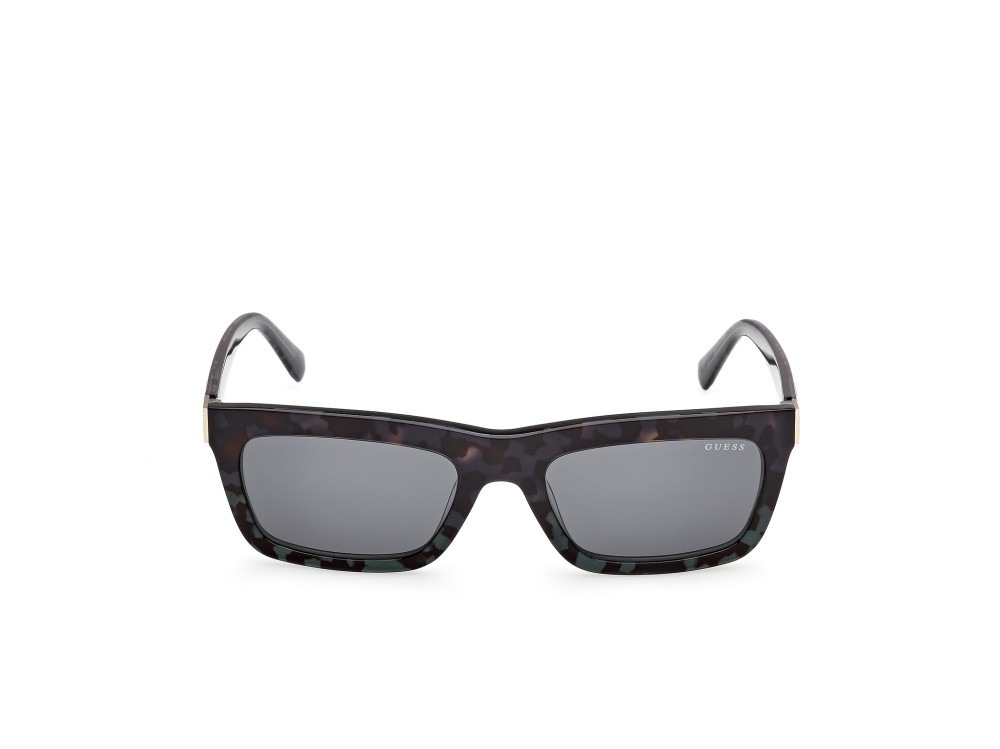 Occhiali da sole Guess GU00212 (98V) colore verde scuro/avana forma rettangolare lenti grigio