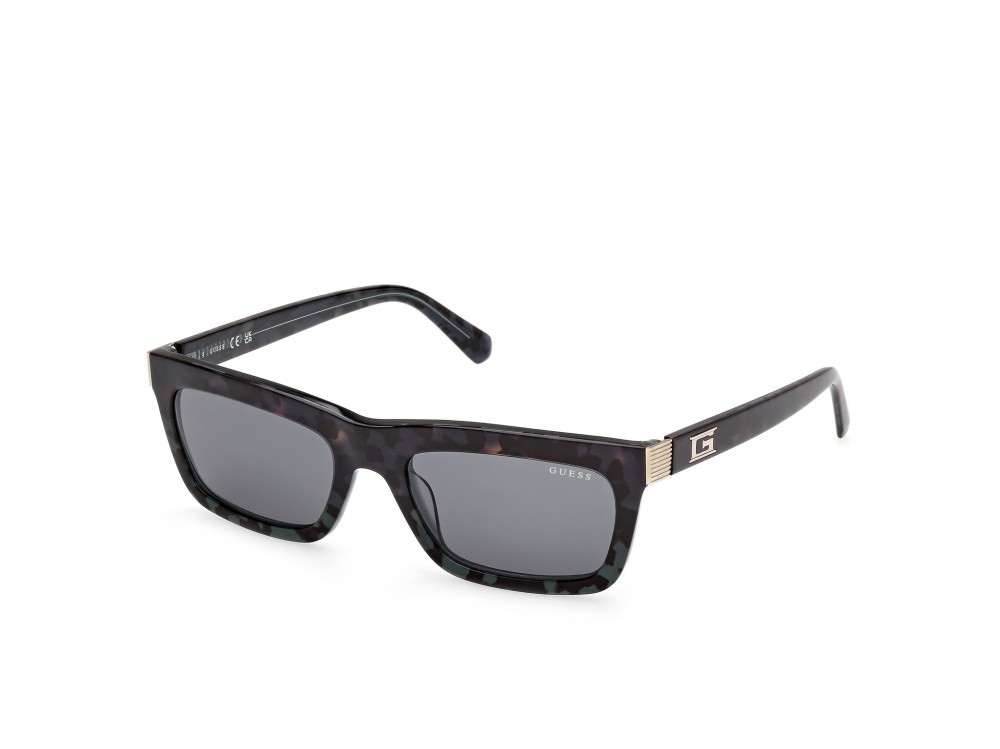 Occhiali da sole Guess GU00212 (98V) colore verde scuro/avana forma rettangolare lenti grigio